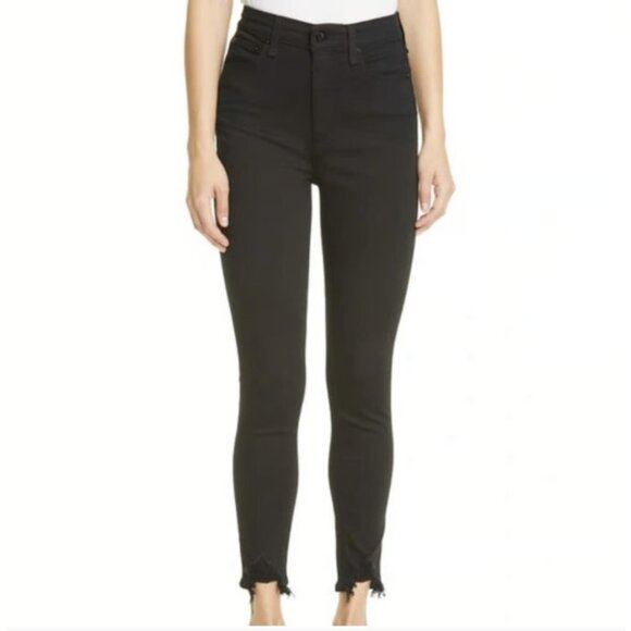 Rag & Bone New York Nina High Rise Skinny Rip Hem Jeans ( 23 ) - Picture 1 of 5